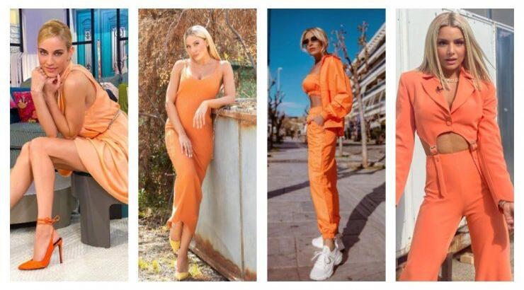 4 fashion girls φοράνε την τάση του πορτοκαλί  
