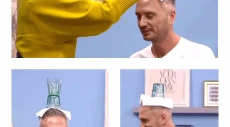 Μας εντυπωσίασε! Ο Νικόλας Ιωαννίδης χορεύει on air με ποτήρια στο κεφάλι!