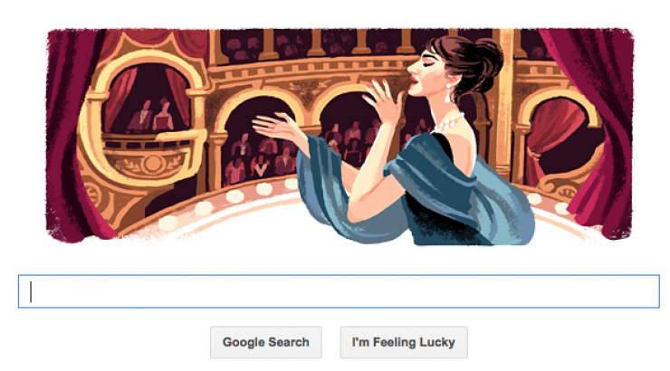 Στα 90 χρόνια από τη γέννηση της Κάλλας αφιερωμένο το doodle της Google  