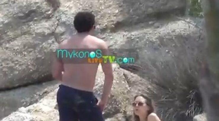  Απίστευτο: Η κάμερα κατέγραψε καυγά της Καγιά και του Κρασσά σε παραλία της Μυκόνου