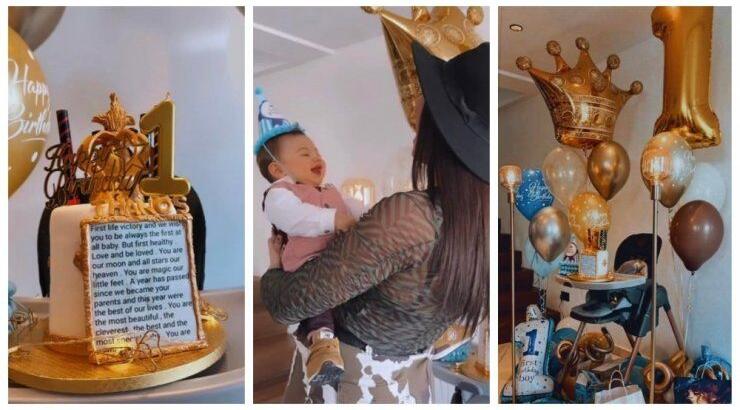 Ο ποδοσφαιριστής και η ηθοποιός γιόρτασαν τα πρώτα γενέθλια του γιου τους [εικόνες]