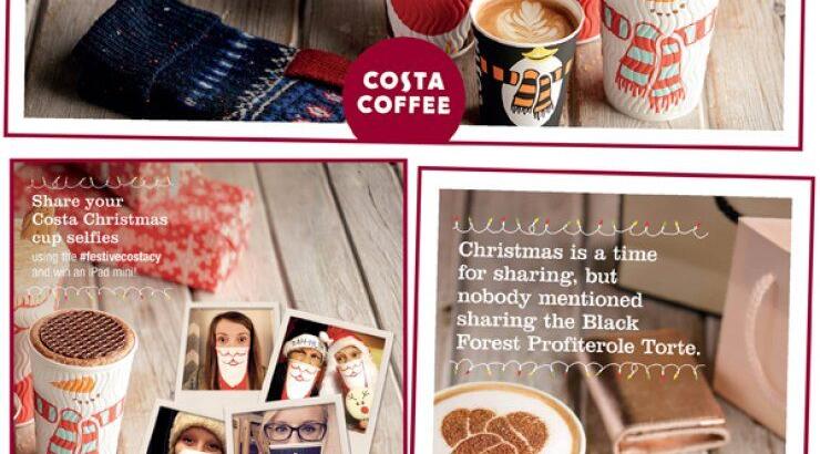 Νέες χριστουγεννιάτικες απολαύσεις από τα Costa Coffee