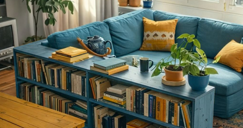 Πώς να βάλεις βιβλία σε ένα (πολύ) μικρό σαλόνι