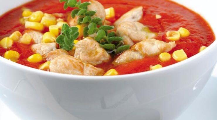 Πικάντικη σούπα με κοτόπουλο και καλαμπόκι