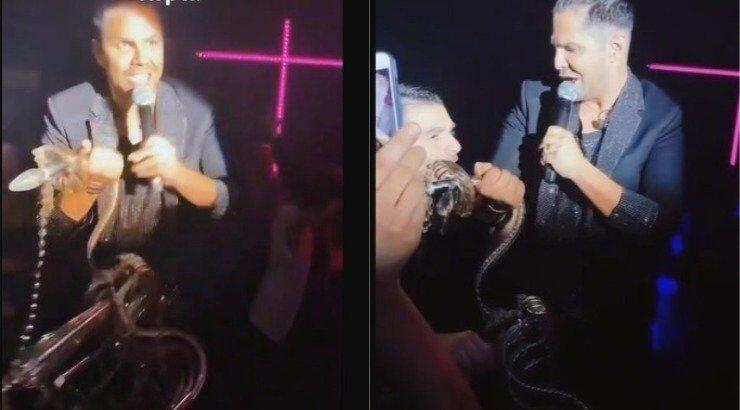 Γιώργος Τσαλίκης: Πολυέλαιος έπεσε πάνω σε θαμώνα τη στιγμή που τραγουδούσε - Το απίστευτο βίντεο