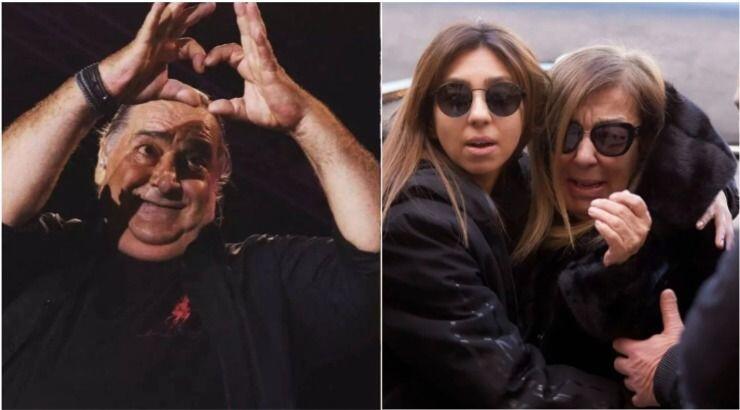 Βασίλης Καρράς: Κατέρρευσε η σύζυγος του στην αγκαλιά της κόρης του [εικόνες]