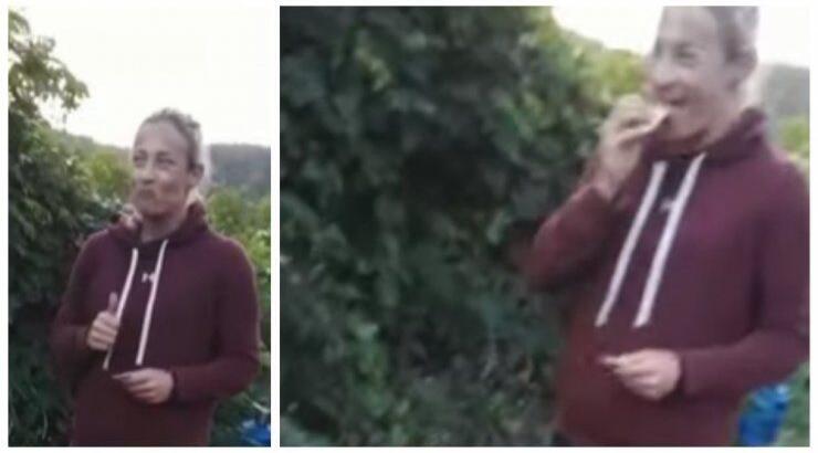 Διέρρευσε βίντεο με την Αφροδίτη Σκαφίδα να παίρνει φαγητό από ντόπιους και να τρώει κρυφά - Δείτε το