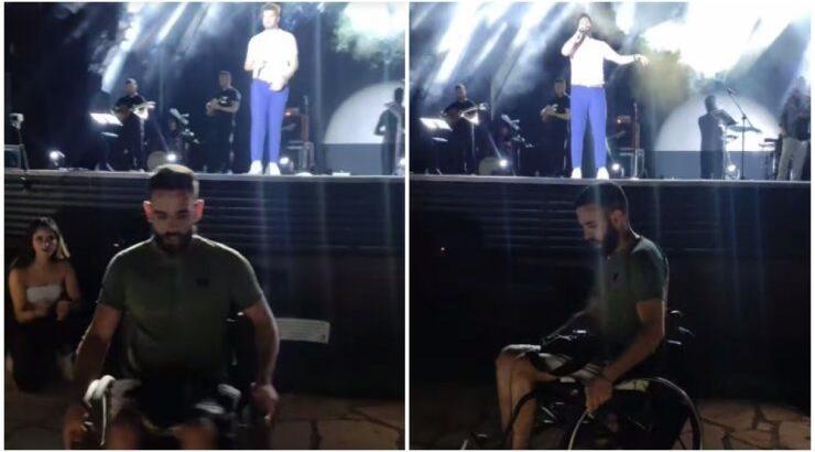 Νεαρός από τη Λεμεσό χορεύει ζεϊμπέκικο πάνω σε αναπηρικό αμαξίδιο σε συναυλία του Λούκα Γιώρκα [βίντεο]