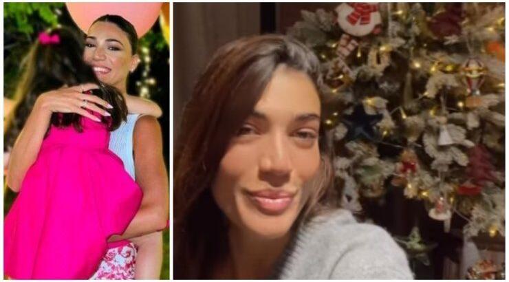 Ήβη Αδάμου: Η κόρη της ποζάρει μπροστά από το χριστουγεννιάτικο τους δέντρο [εικόνα]