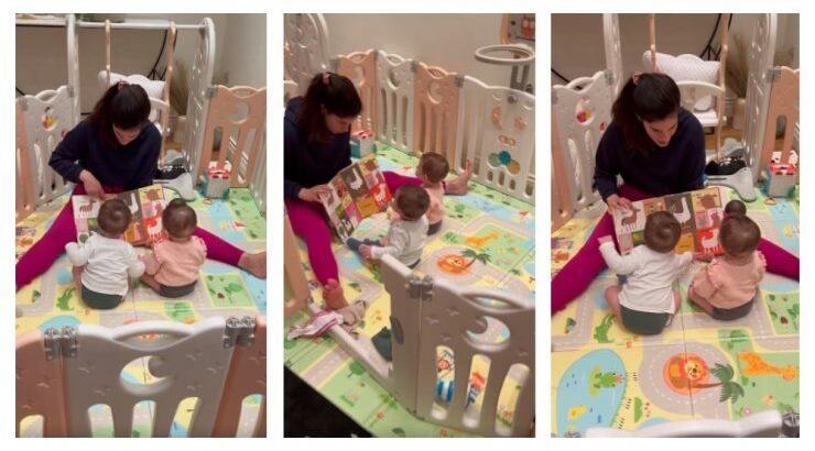 Χριστίνα Μπόμπα: Διαβάζει παραμύθι στις κορούλες της και είναι ότι πιο γλυκό έχουμε δει [βίντεο]