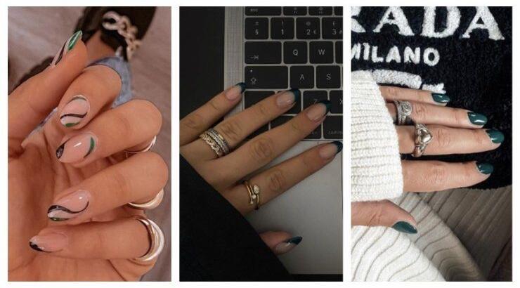 Nail inspo: 3 Κύπριες που υιοθέτησαν το σκούρο πράσινο μανικιούρ 