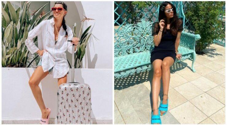 Balenciaga pool slides: Δες πώς τα φόρεσαν δύο κορίτσια της μόδας!