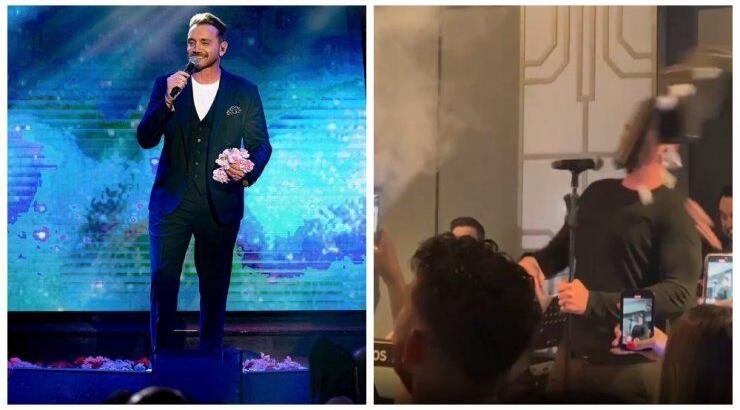 Ο Χρήστος Μενιδιάτης “έφαγε” στο πρόσωπο ένα δίσκο με γαρύφαλλα και έγινε viral! [βίντεο]