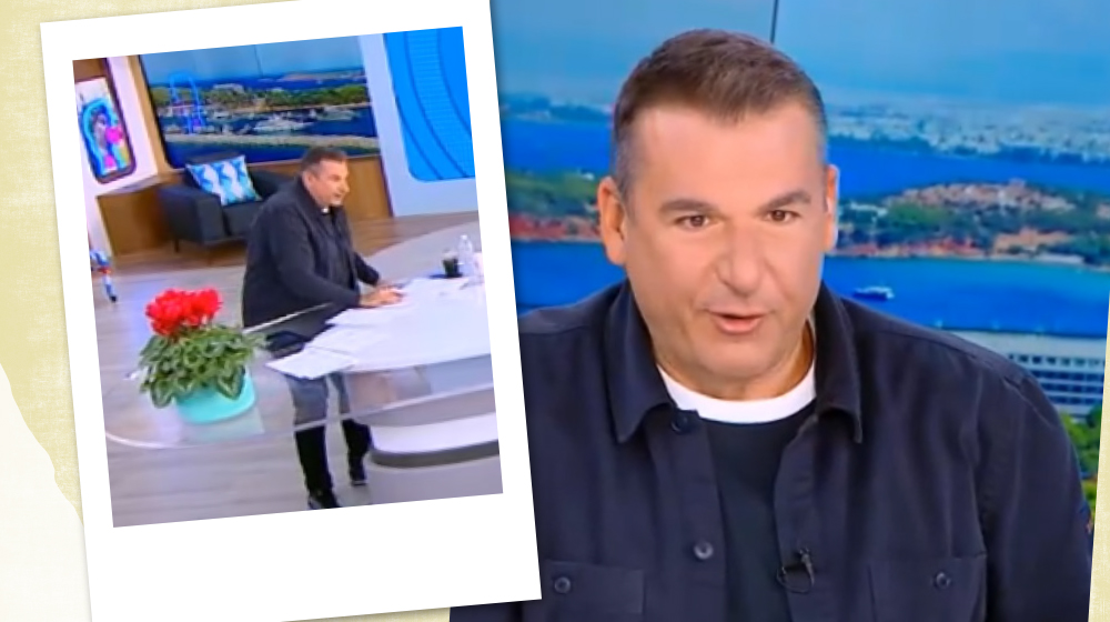 Γιώργος Λιάγκας: Έσπασε το σκαμπό του on air [βίντεο]