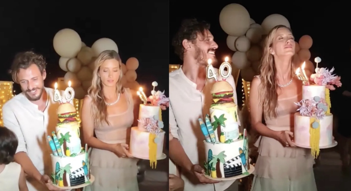 Σταύρος Σβήγκος - Γιολάντα Καλογεροπούλου: Τα παραμυθένια γενέθλια στην παραλία [εικόνες]