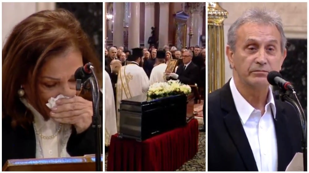 Νταλάρας - Αλεξίου: Συγκινεί ο επικήδειος τους, στην κηδεία της Μαρινέλλας [βίντεο]