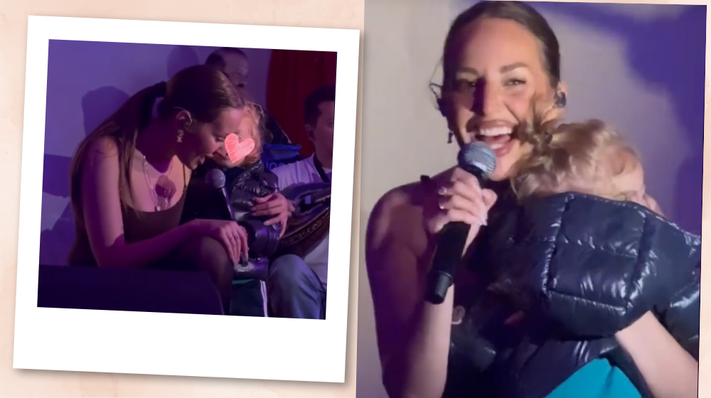 Ανδρομάχη: Τραγούδησε επί σκηνής, έχοντας στην αγκαλιά της τον γιο της, Γεράσιμο [βίντεο]